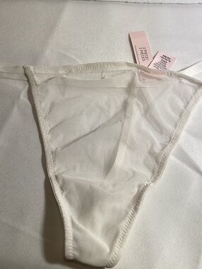 Victoria's Secret Sheer Ivory String Thong